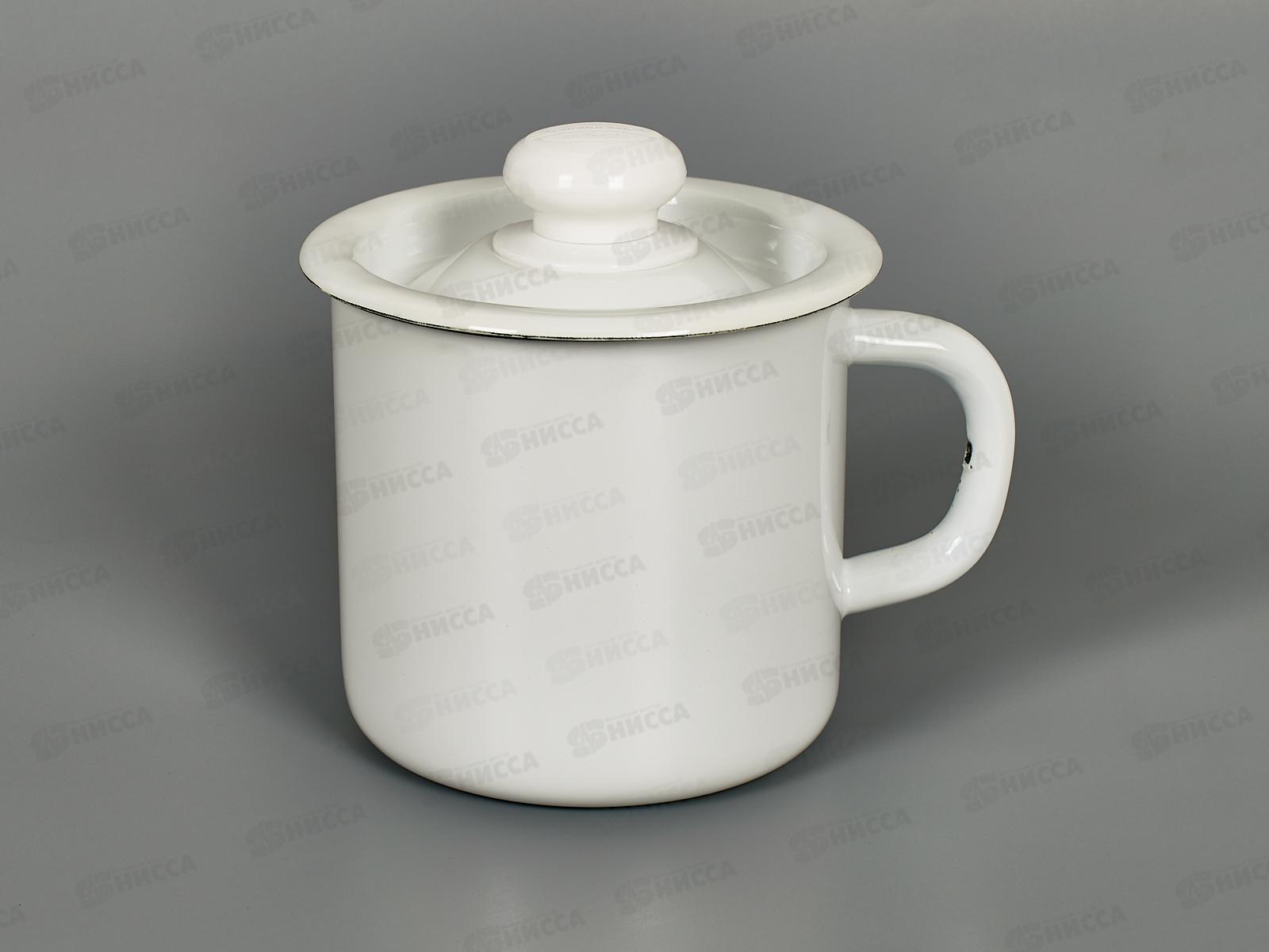 Кружка 1,0л с крышкой светлая С40207.3 *8