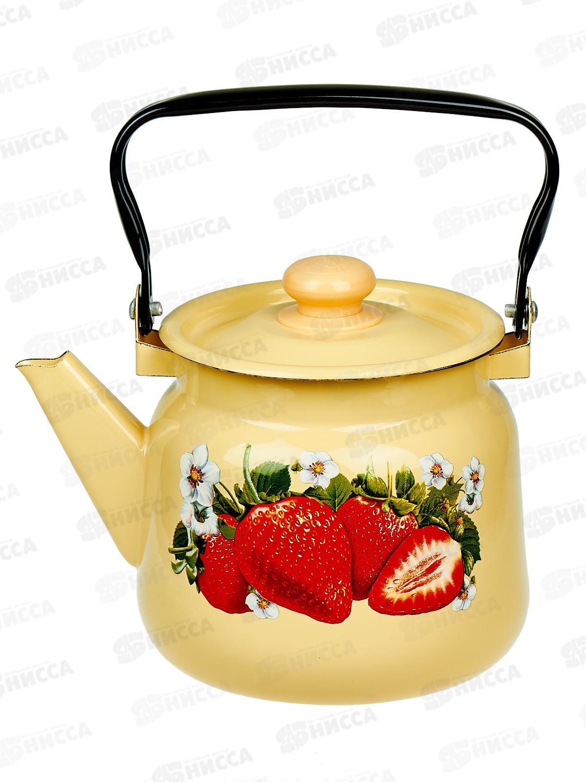 Чайник 2,3л декорированный палевый с пластмассовой кнопкой С2714.3П *4