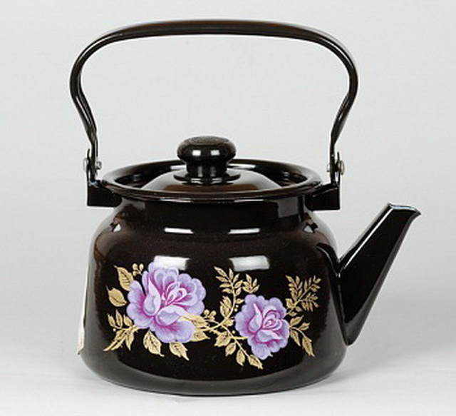 Чайник 2,3л декорированный черный с кнопкой С2714.36 *4