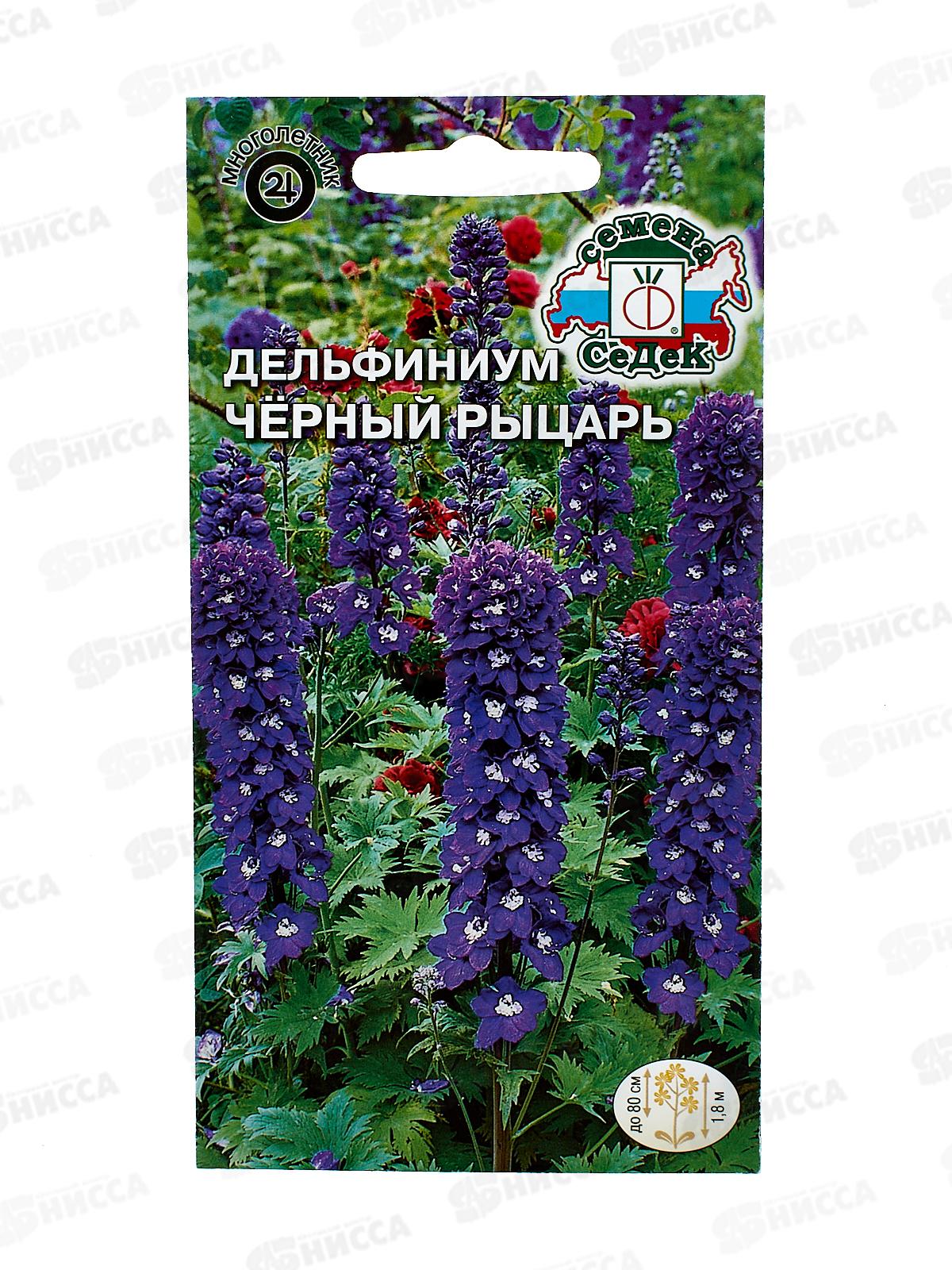 Дельфиниум Черный рыцарь (многолетний,темно-синий) (Евро, 0,1) СеДек *10 +