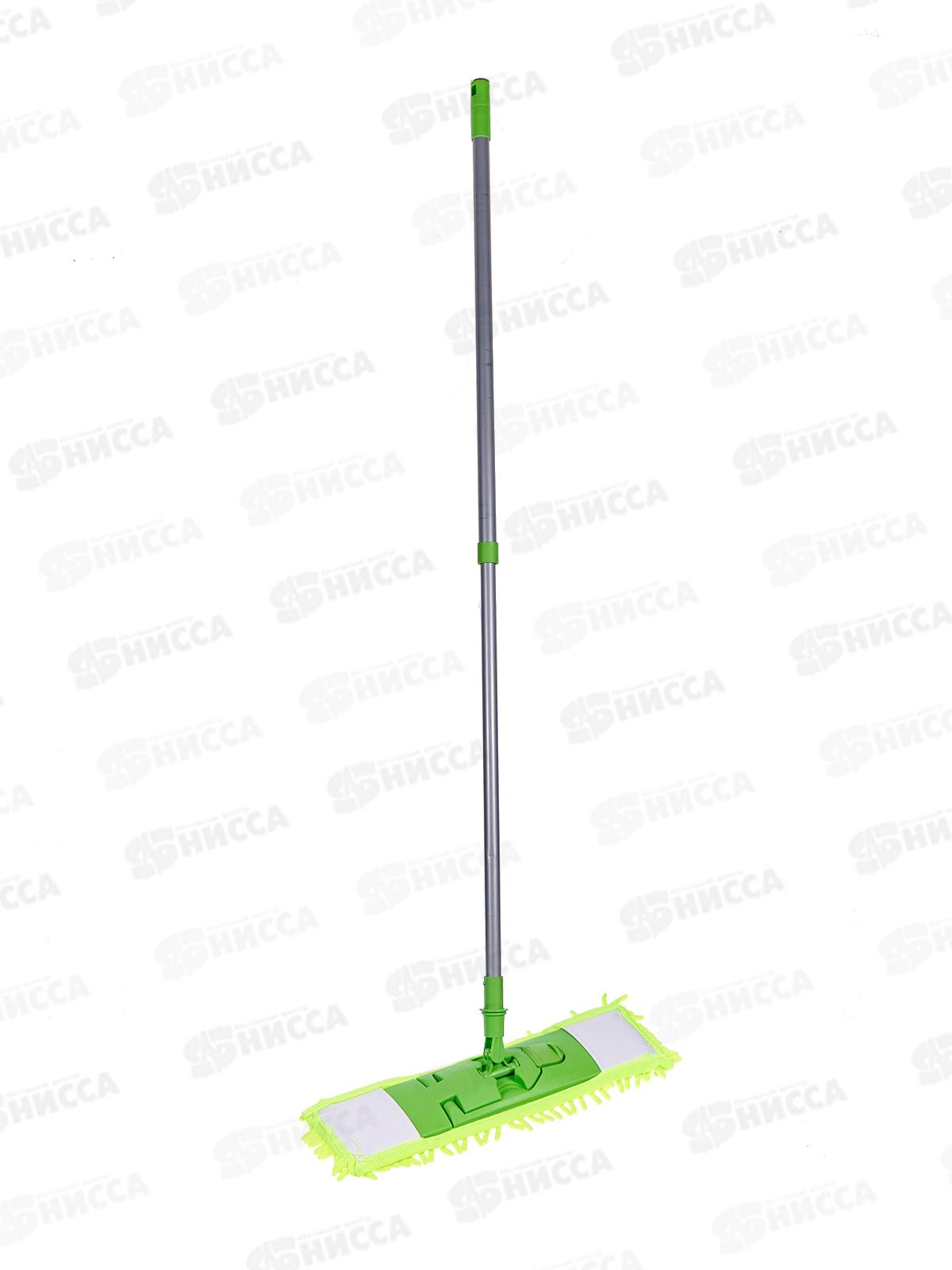 Швабра флеттер &quotУмничка&quot микрофибра-лапша телескопическая ручка 120см  *20