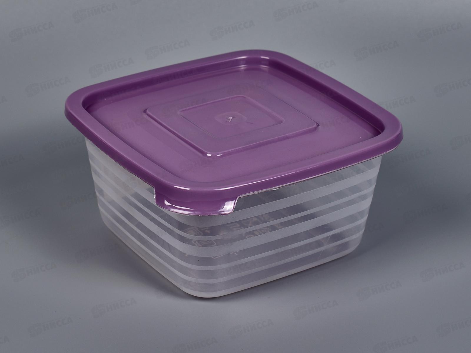 Контейнер СВЧ 0,45л Унико квадратный С208 ассортимент *52