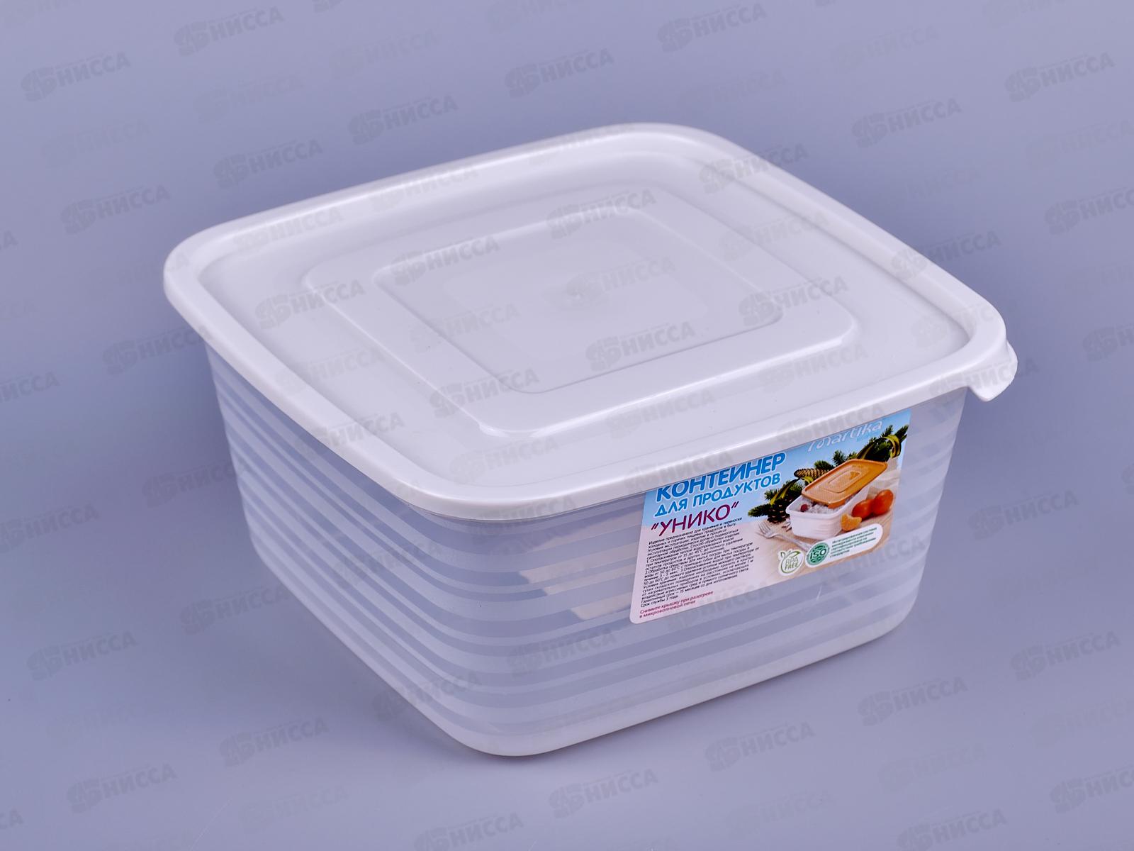 Контейнер СВЧ 1,4л Унико квадратный С210*36