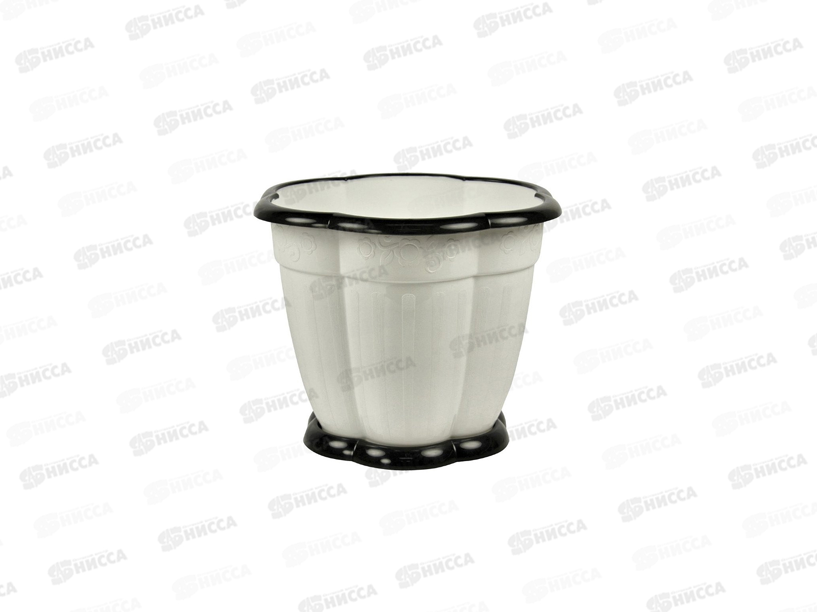 Горшок цветочный &quotВосторг&quot 1,5л с поддоном  Белый М1234 *24