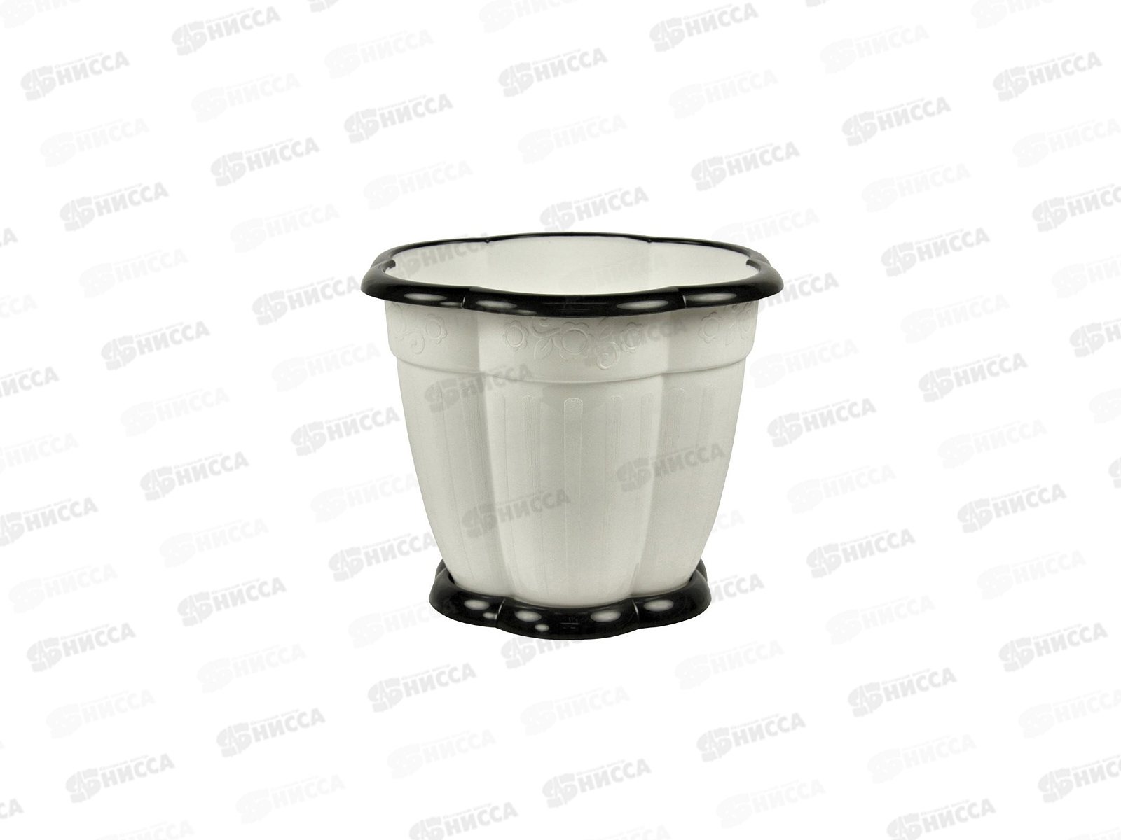 Горшок цветочный  &quotВосторг&quot 3л с поддоном  Белый М1235 *25