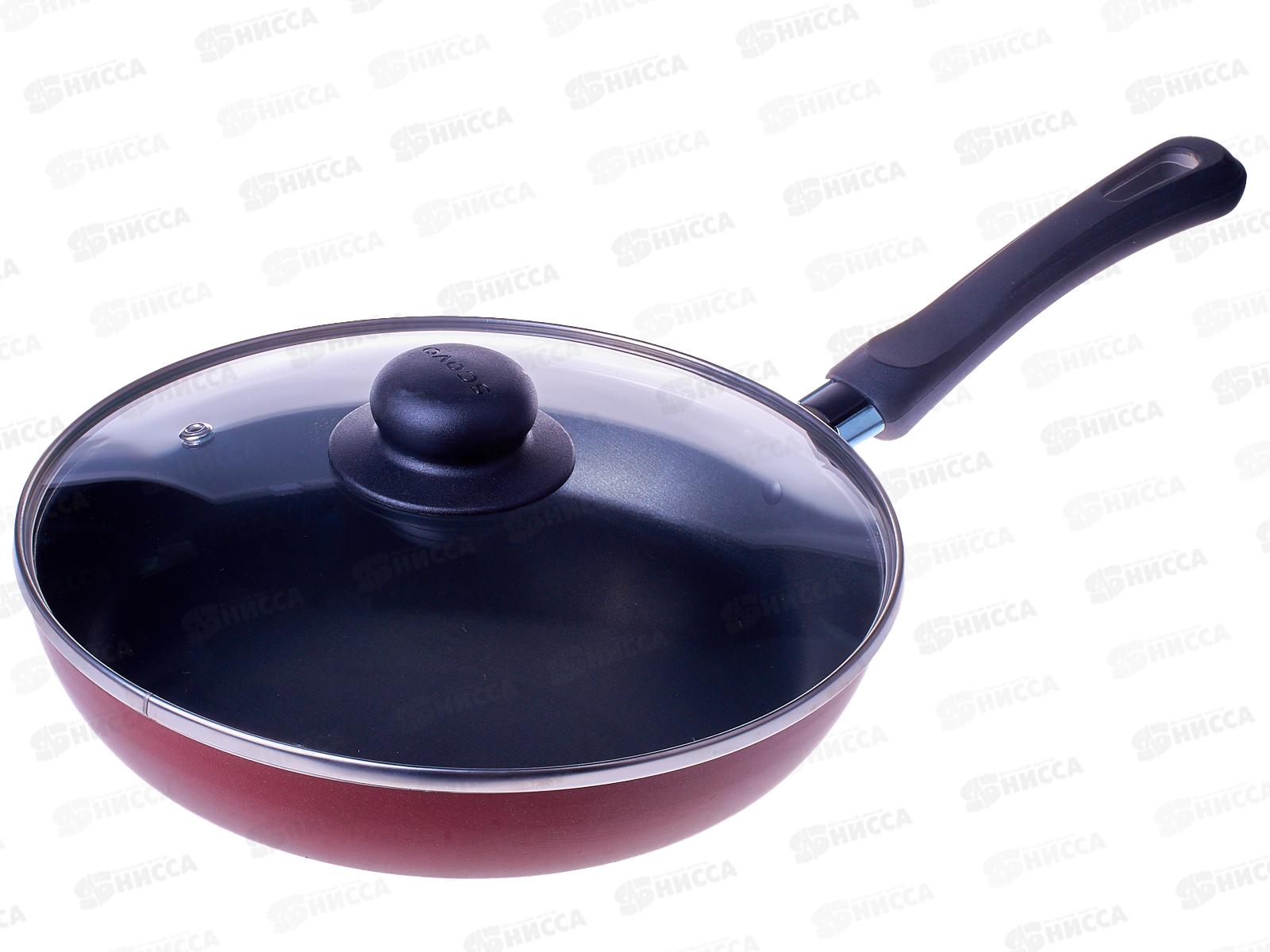 Сковорода Эксперт 24см стеклянная крышка СЭ-028 *8