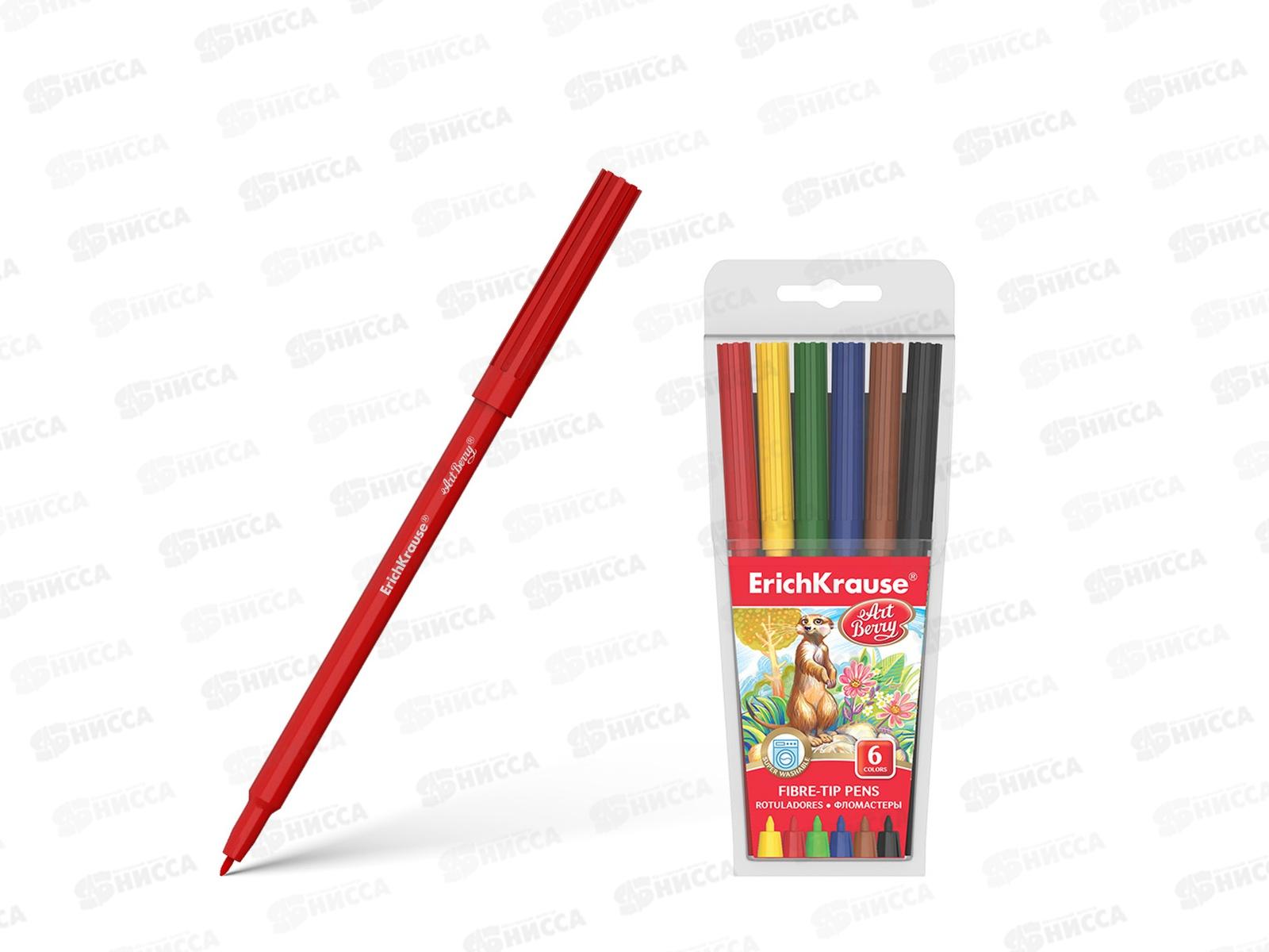 Фломастеры 6 цветов EK цветной колпачок 33049*24/480