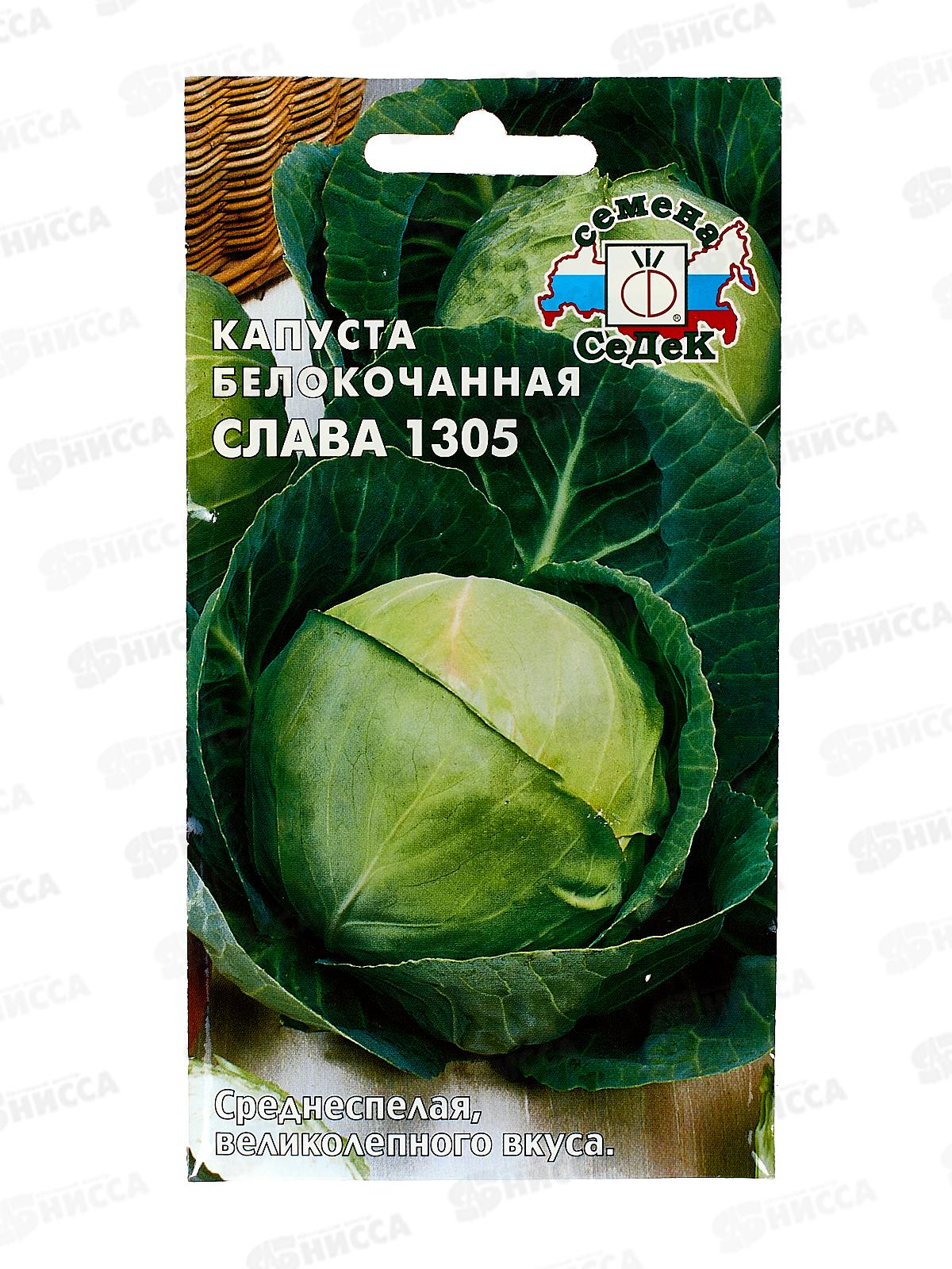 Капуста Слава 1305 белокочанная  (Евро, 0,5  5104) СеДек