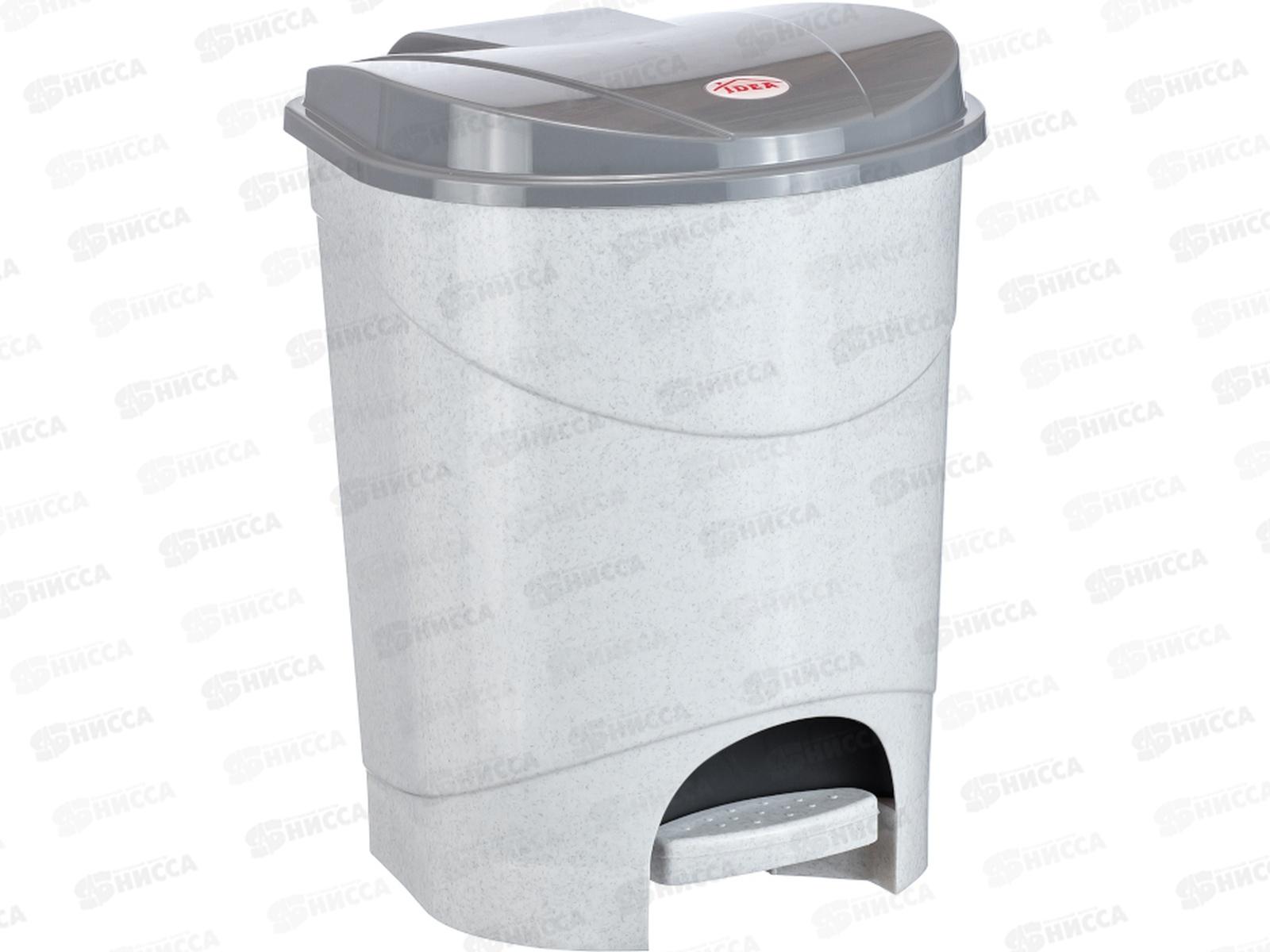 Контейнер для мусора с педалью 11л Мрамор М2891 *6