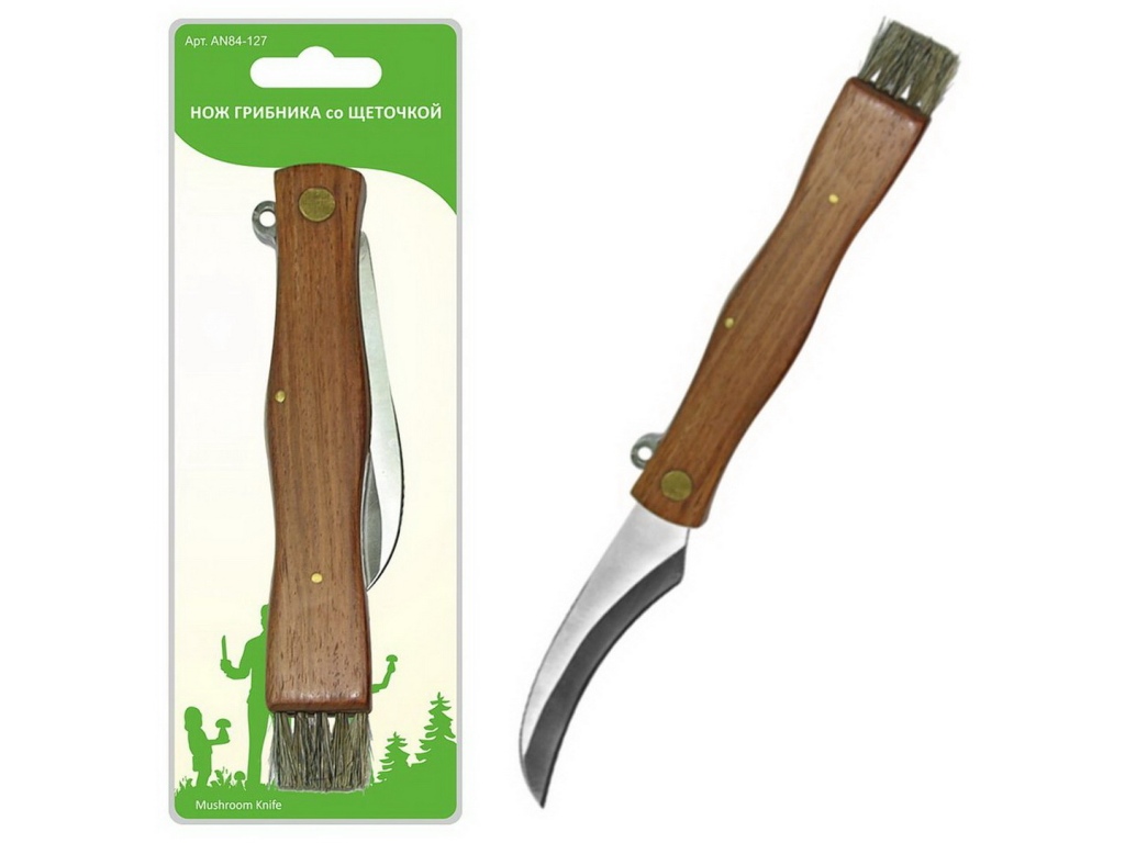 Нож грибника со щеточкой AN84-127