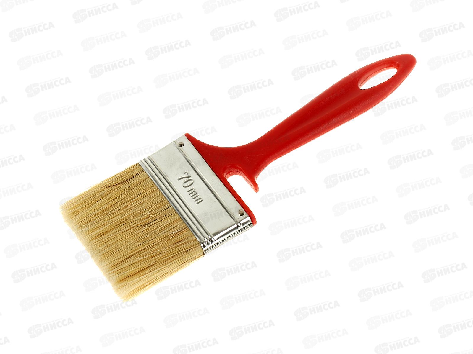 Кисть плоская Стандарт пластиковая ручка,  70мм, 0100570 *12/240