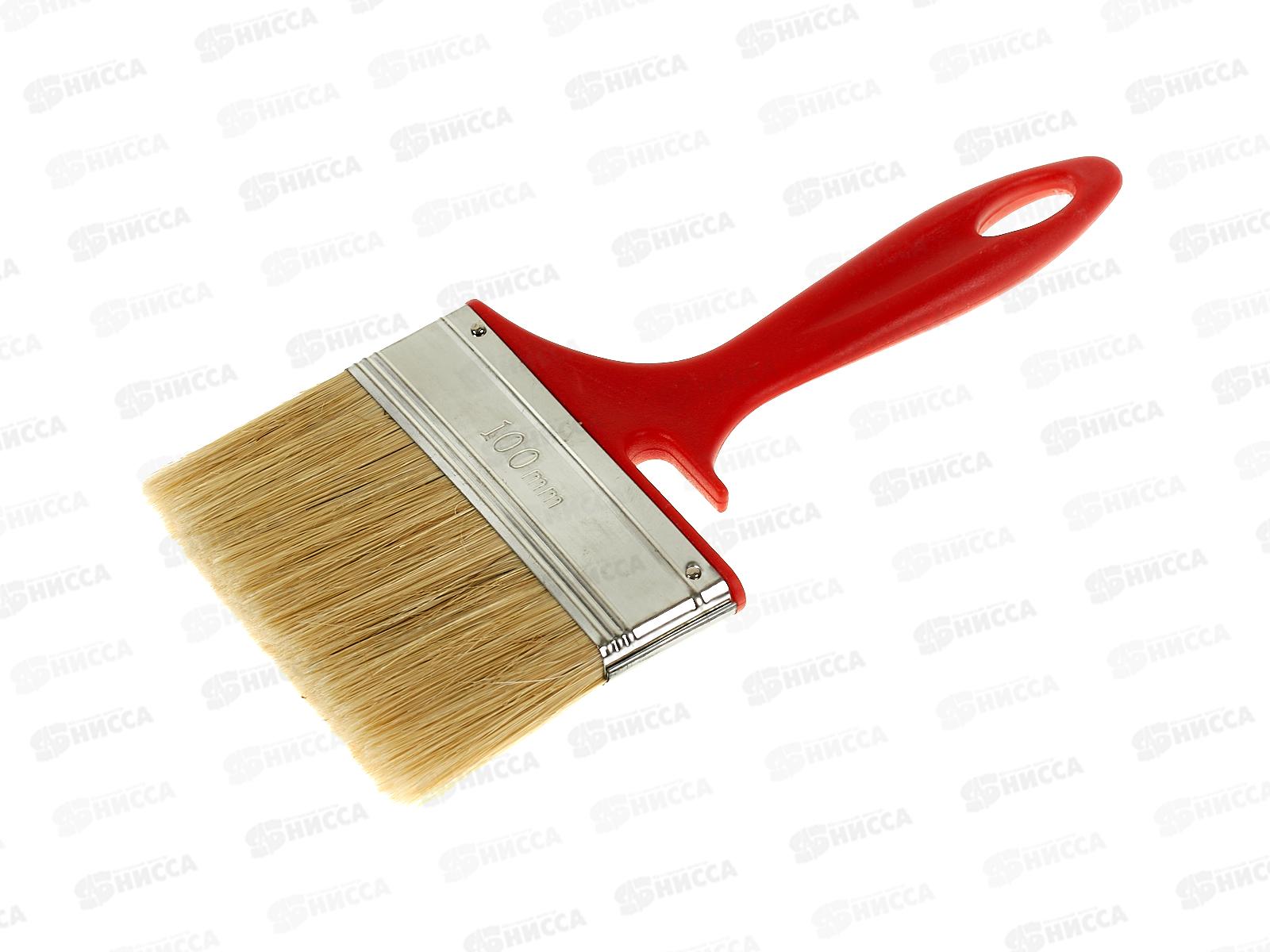 Кисть плоская Стандарт пластиковая ручка, 100мм, 0100580 *12/240