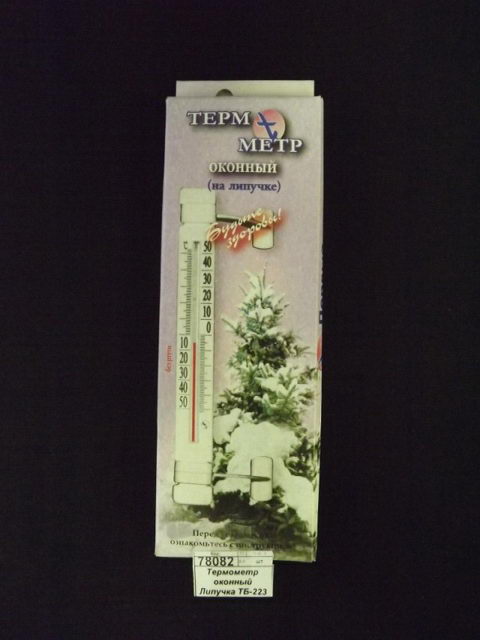 Термометр оконный Липучка ТБ-223 картон  *100