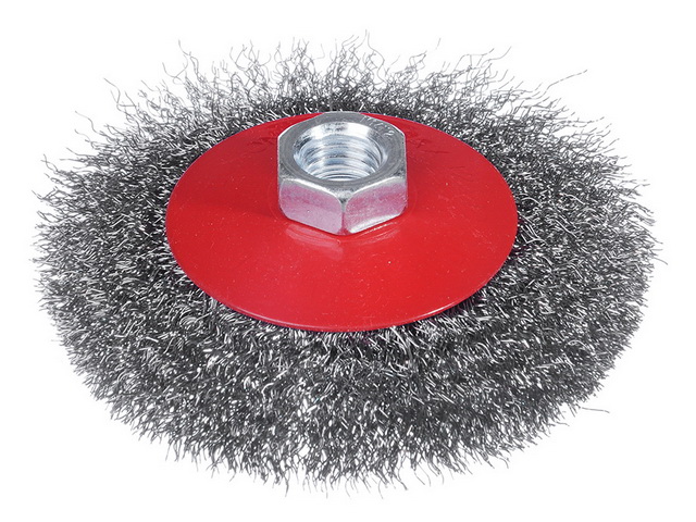 Щетка металлическая для Угловой Шлифовальной Машины 100мм/М14 (тарелка) ЕРМАК 656-041 г