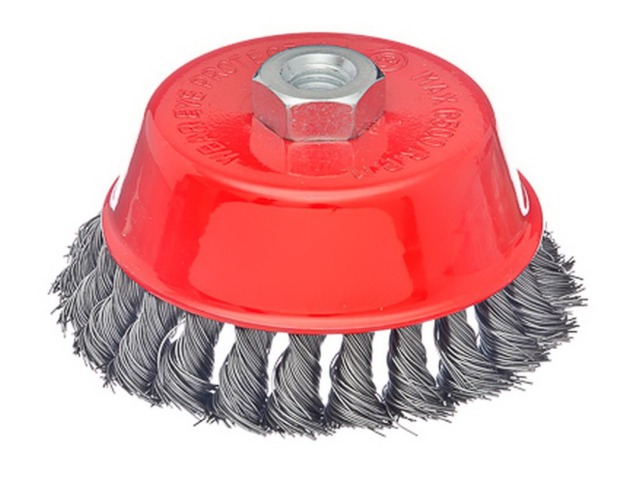 Щетка металлическая для Угловой Шлифовальной Машины 125мм/М14 крученая (чашка) ЕРМАК 656-046  г