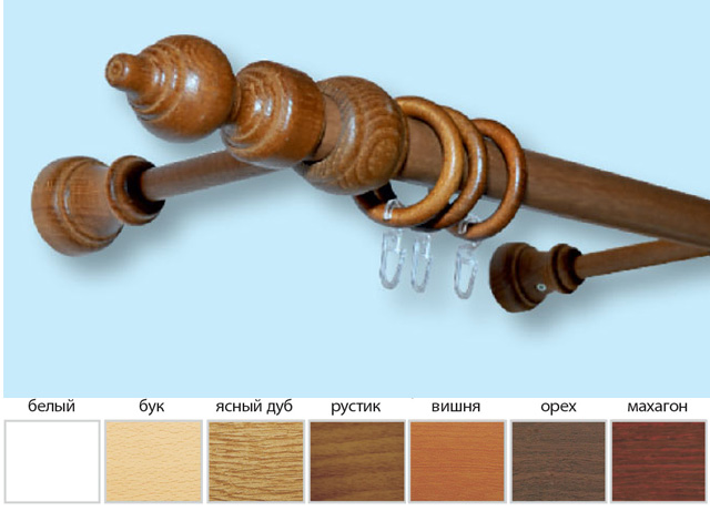 Карниз Кантри 1,6м бук 1-рядный     *4