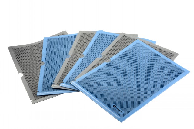 Папка-уголок LAMARK А4, серый, 3 отдела,Security, 0608-GR *6/60