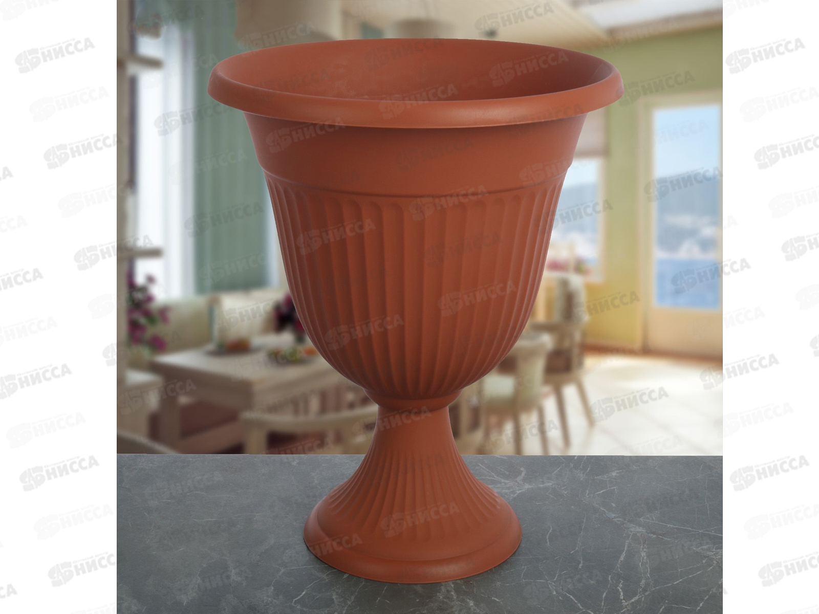 Кашпо-вазон Ливия D350мм высокий  Терракотовый М3203