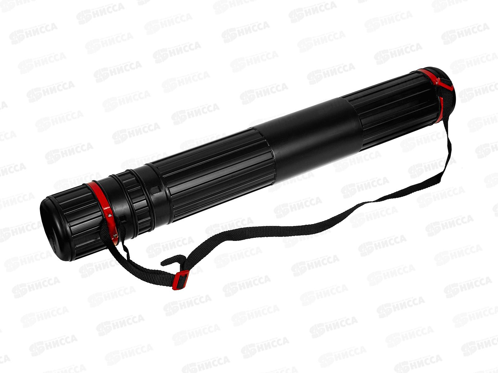 Тубус СТАММ телеск., D85мм, L630-1100мм, на ремне, черн., ПТ11 *12