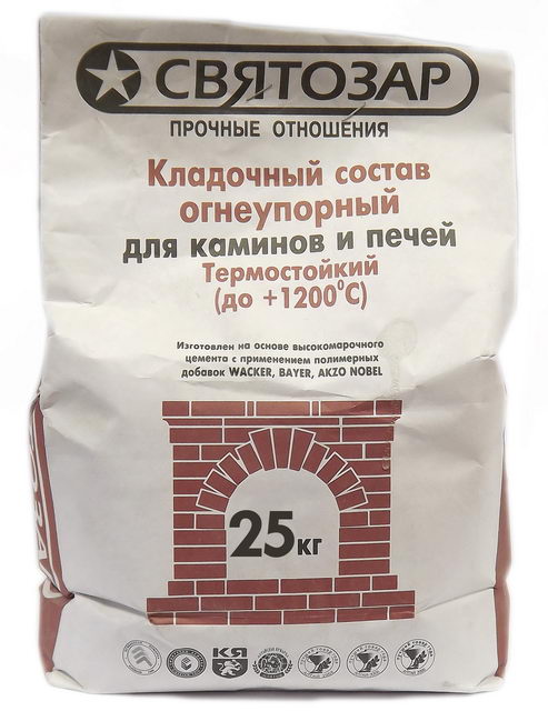 Состав кладочный огнеупорный 25кг