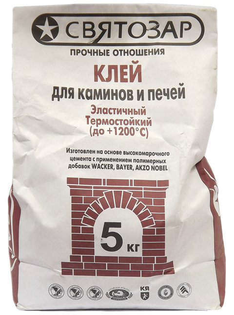 Клей для каминов и печей 5 килограмм  Святозар *6