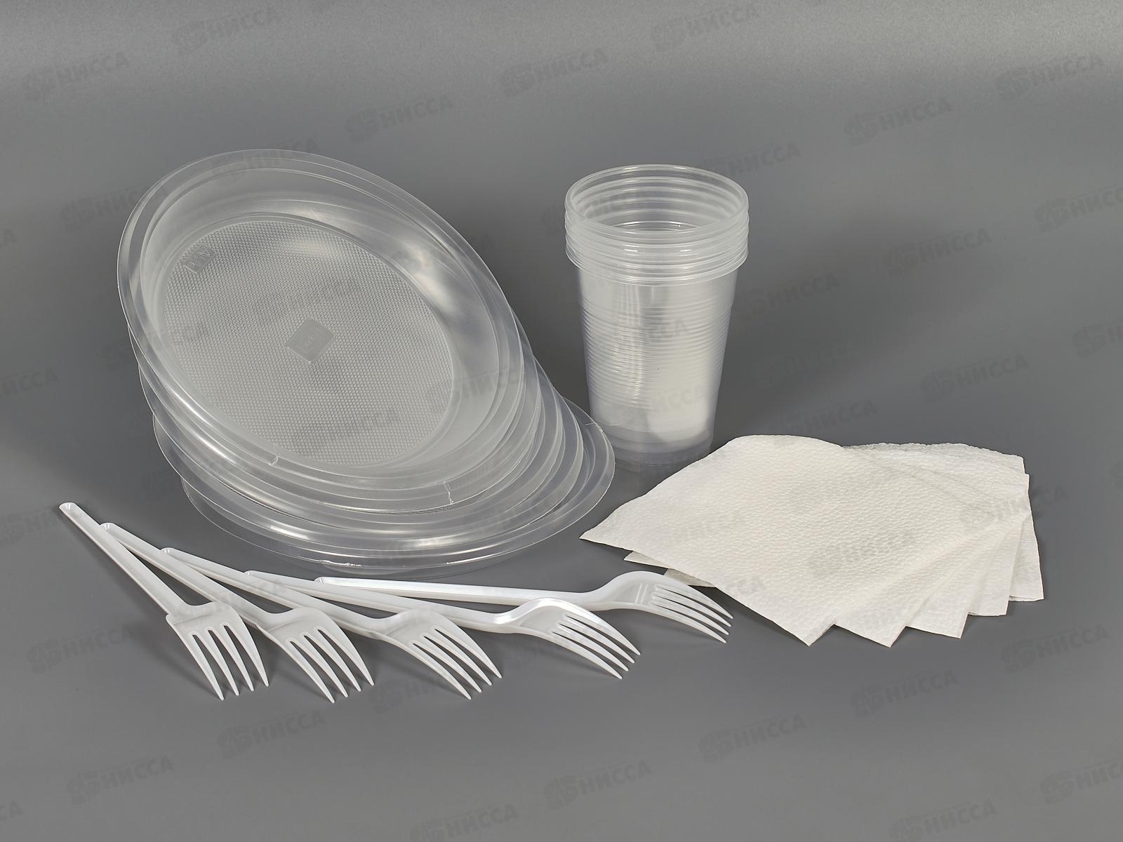 Набор одноразовой посуды для пикника (5 персон) *1/80