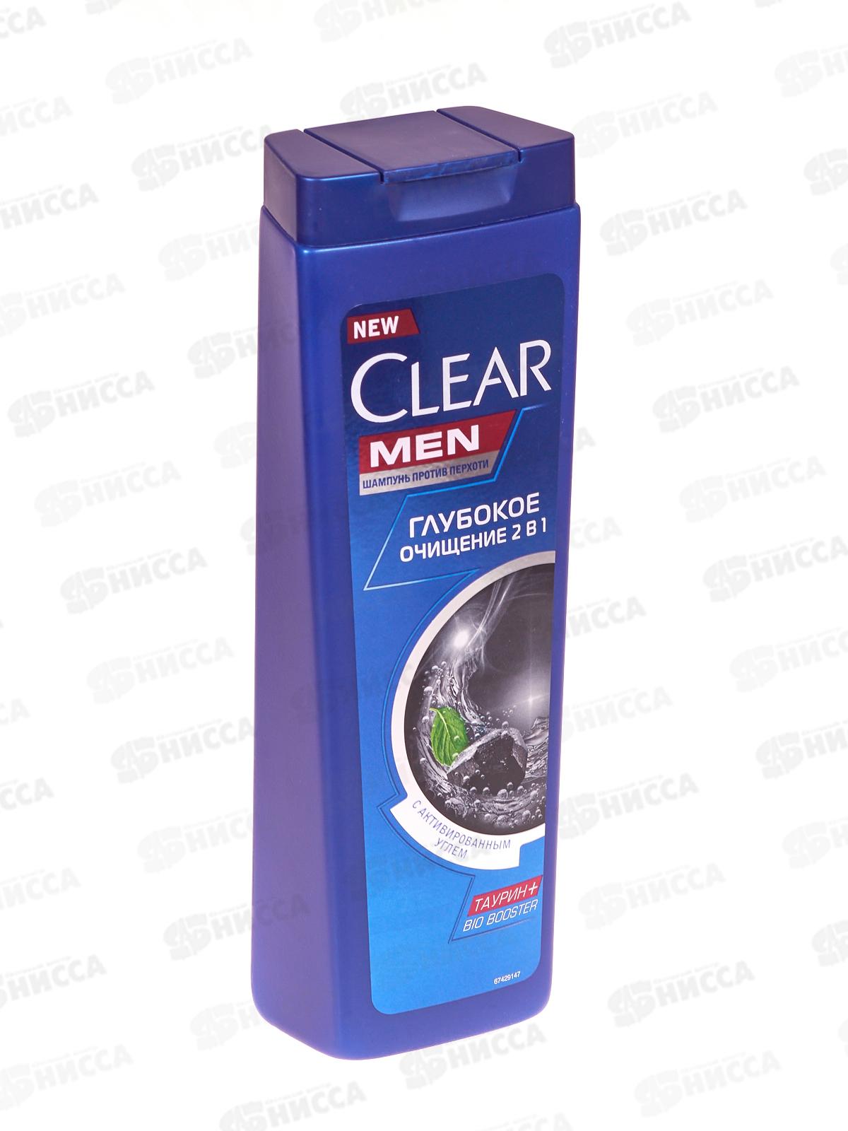 CLEAR шампунь 400мл Глубокое очищение для мужчин *12