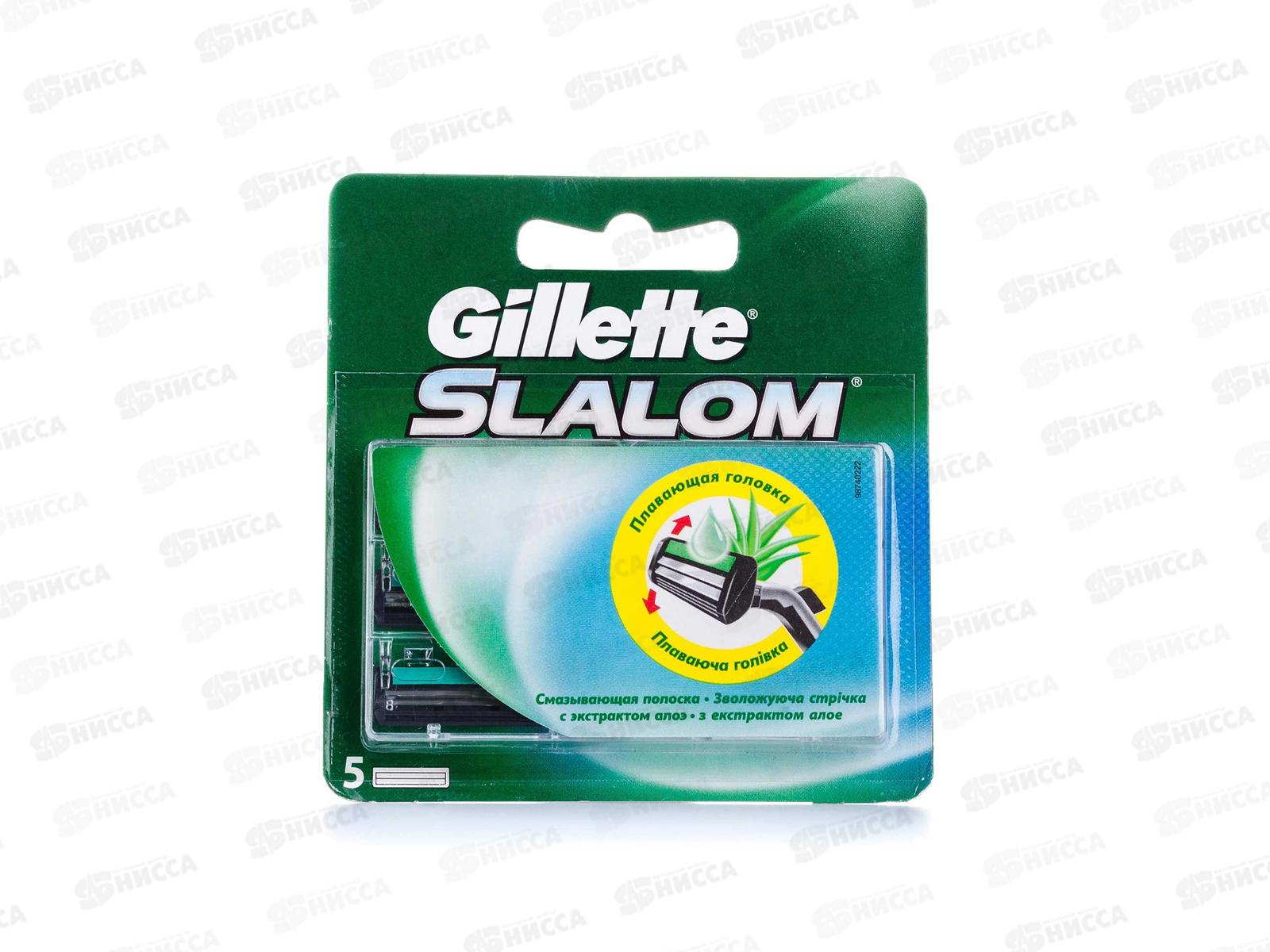 Жиллет СЛАЛОМ+ Push Clean кассеты 5шт *10/40