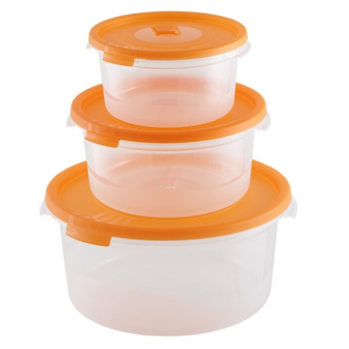 Набор контейнеров СВЧ круглых (0,4л 0,8 1,6л) с клапаном  Смайл, С52203 *30