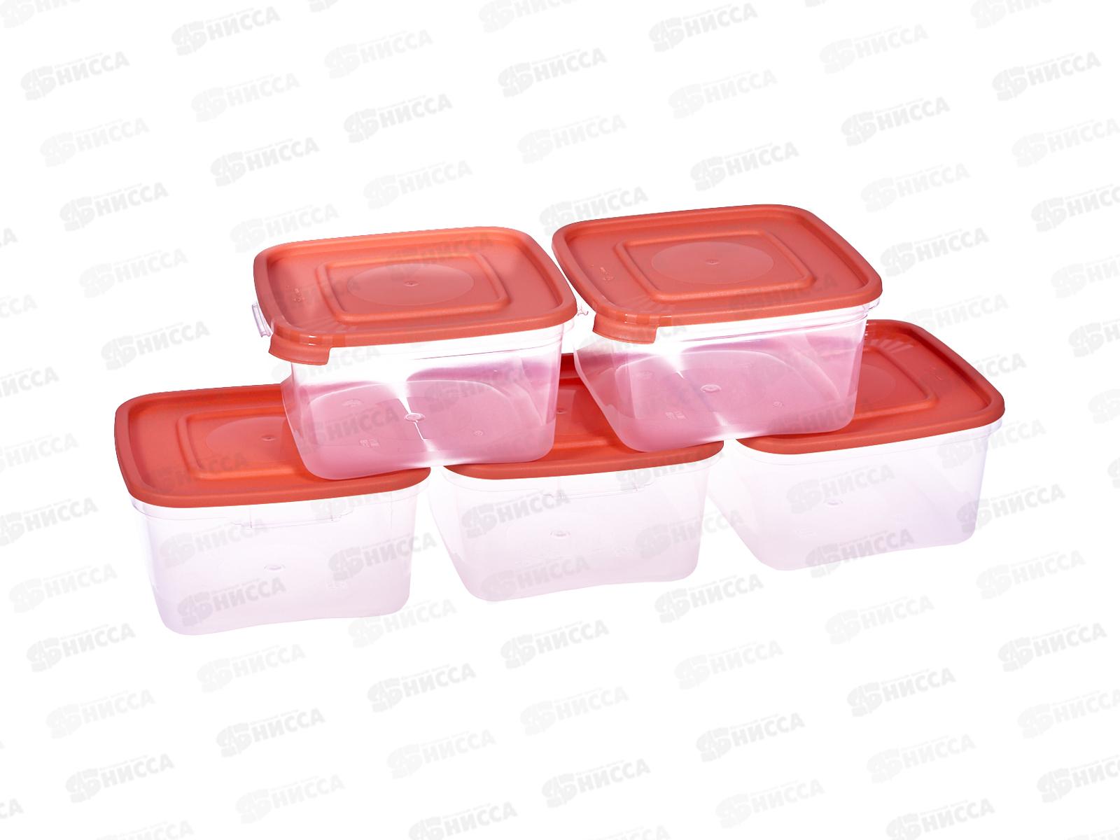 Набор контейнеров СВЧ КАСКАД квадро 5шт 0,46л С61005 *18