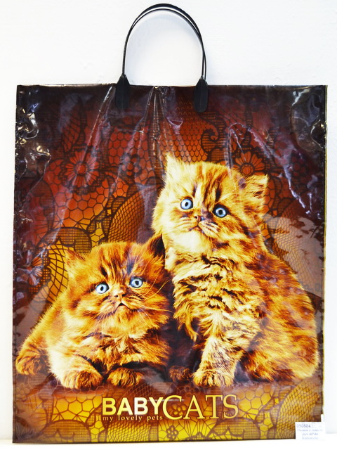 Пакет с пластиковой ручкой 40*44 Бэбикэтс *10/100