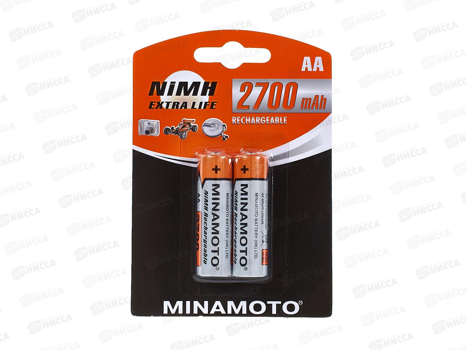 Батарейка Аккумуляторы Minamoto R6 AA 2700mAh Ni-MH BP-2 *2/26