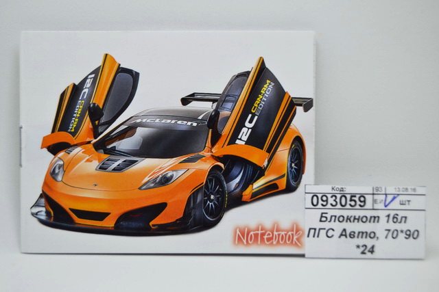 Блокнот 16л ПГС Авто, 70*90 *24