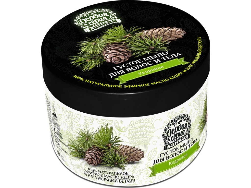 ОСОБАЯ СЕРИЯ густое мыло для волос и тела КЕДРОВОЕ 500мл *6
