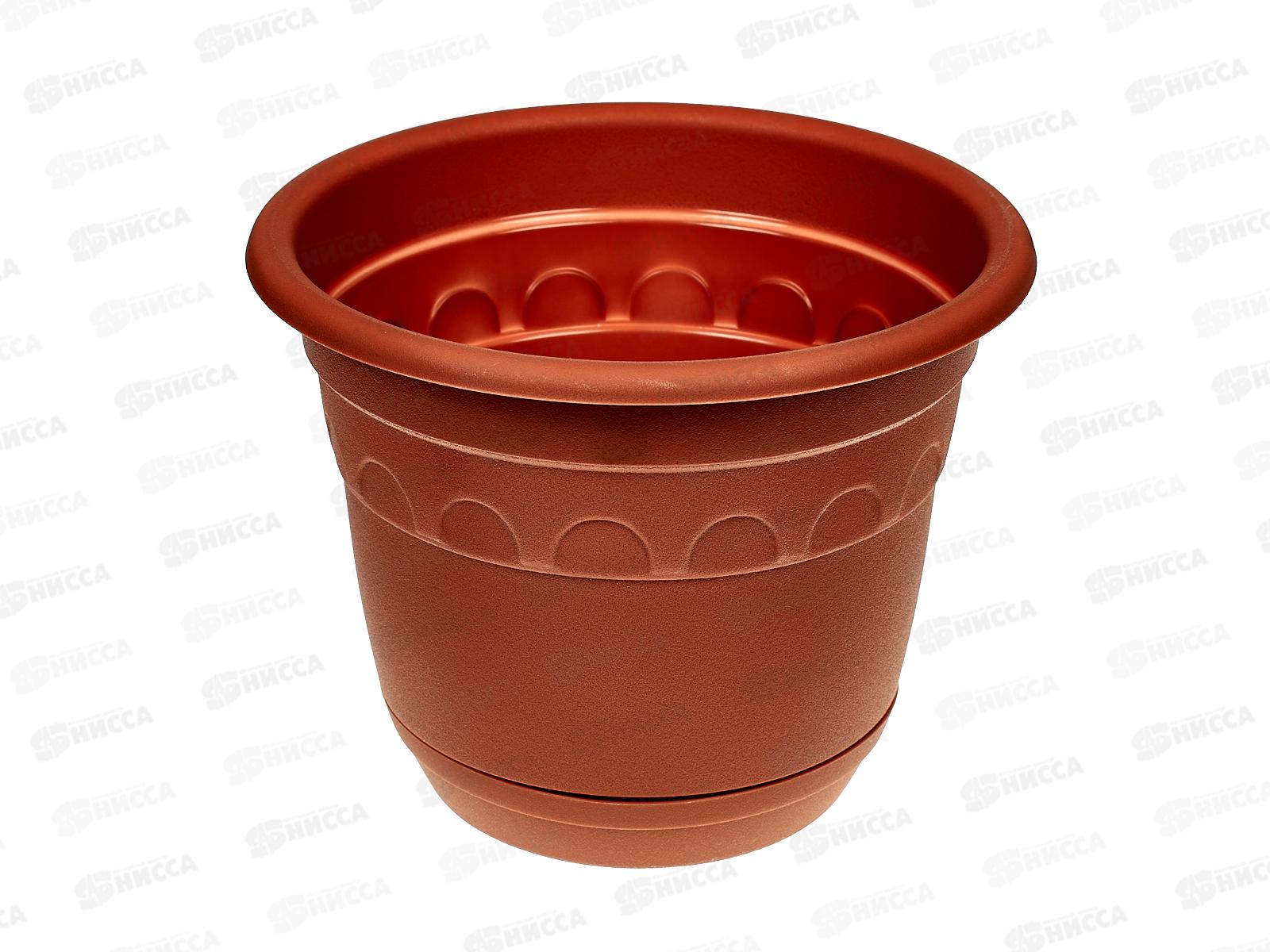 Горшок Колывань-1,8л терракотовый  с поддоном  С93 Т АВ *28