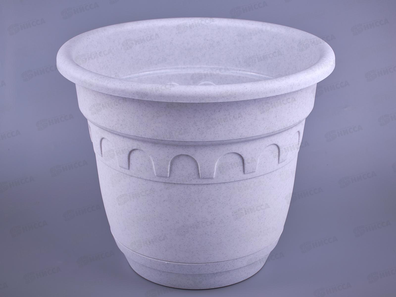 Горшок Колывань-10,0л мрамор 30см с поддоном  С96 М АВ *7