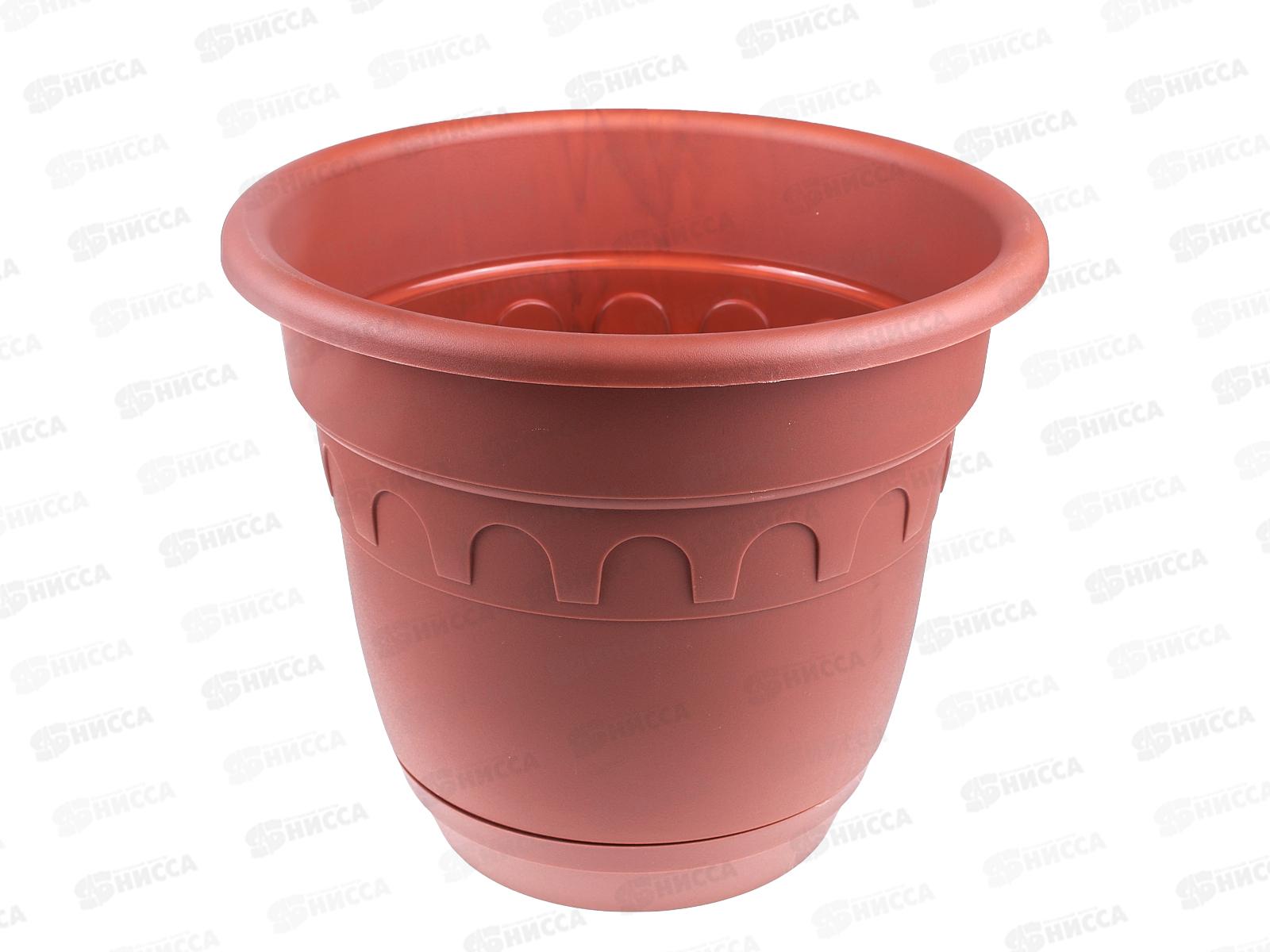 Горшок Колывань-10,0л терракотовый 30см с поддоном  С96 Т АВ *7