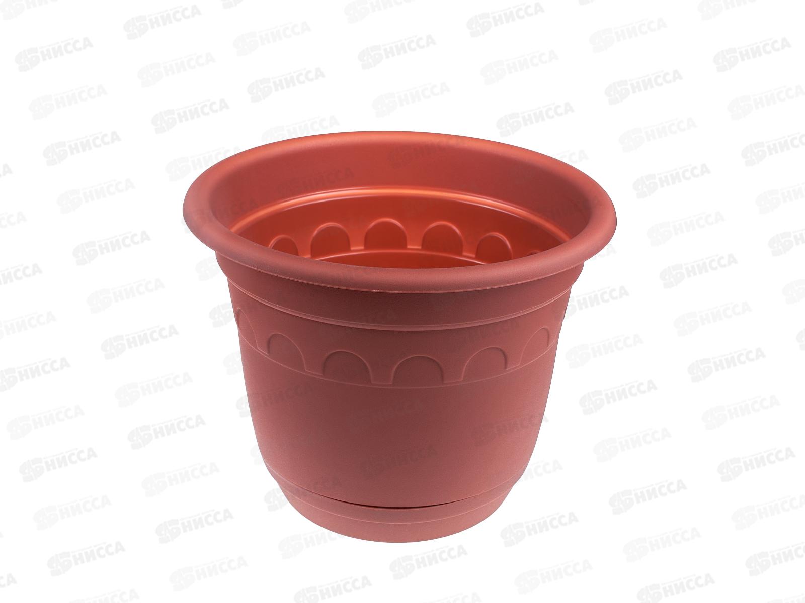 Горшок Колывань-6,7л терракот. 26см с поддоном С95 Т АВ *12