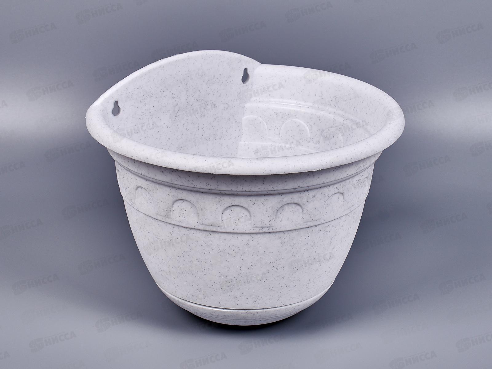 Кашпо настенное Колывань-20см Мраморный  С112М АВ *22