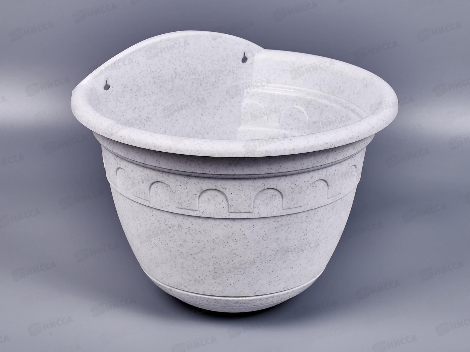 Кашпо настенное Колывань-24см Мраморный  С113М АВ*16