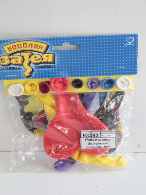 Набор шаров фигурных ассорти №1 8шт 1111-0364