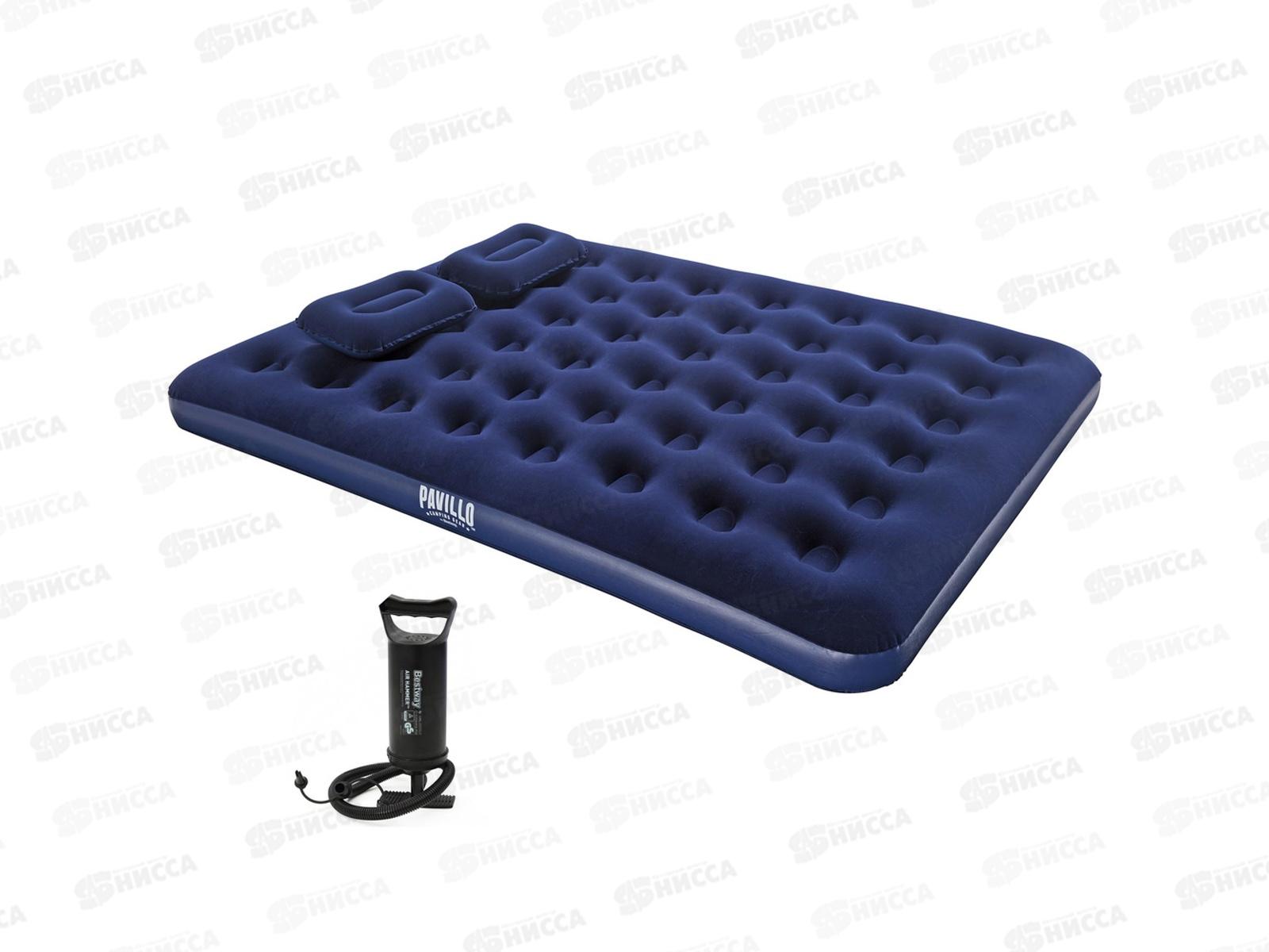 Кровать надувная 67374 203*152*22см с ручным насосом и 2мя подушками Bestway  *3