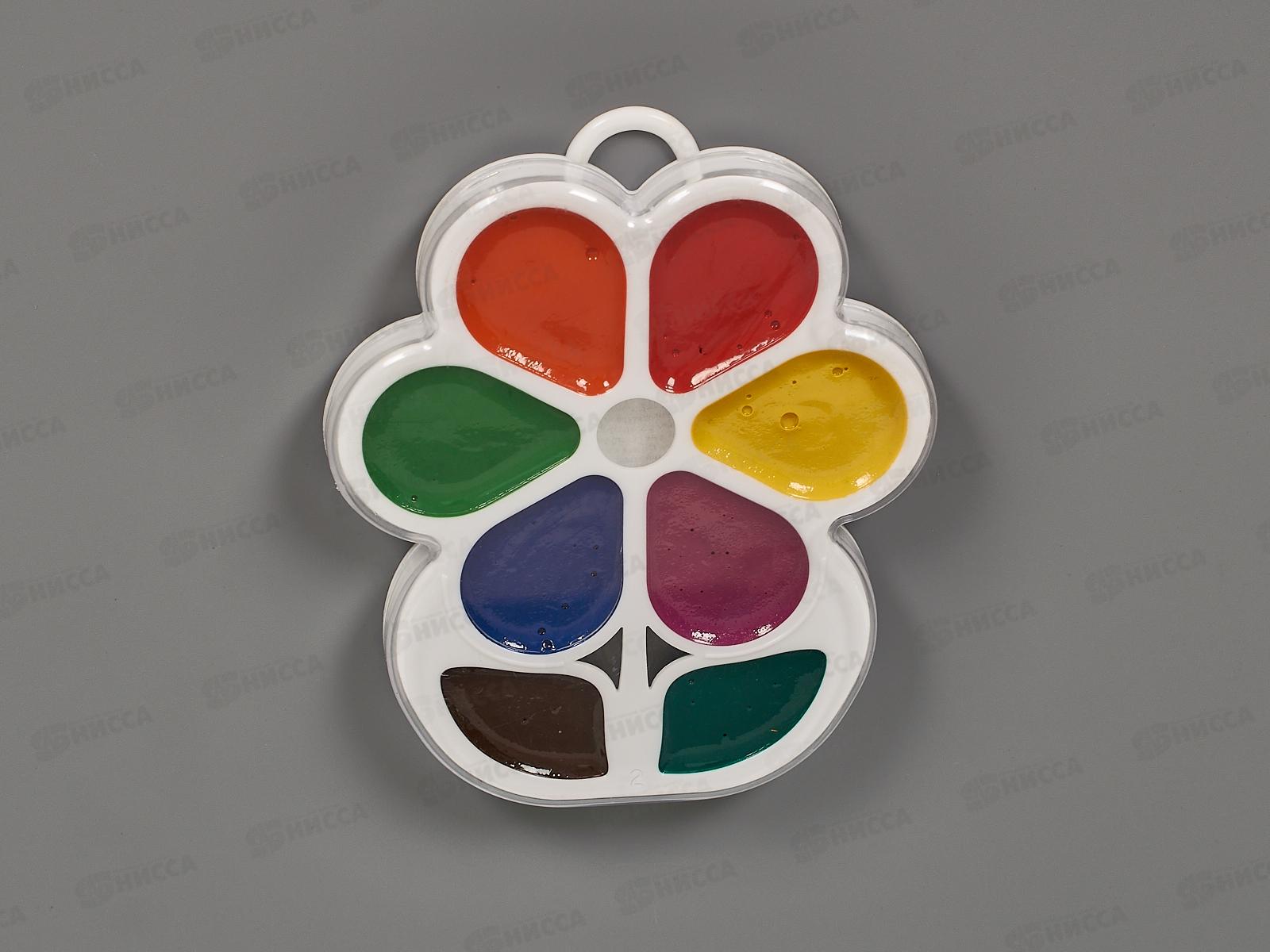 Акварель ЛУЧ медовая Цветочек 8цветов без кисти, 18с1183-08 *55