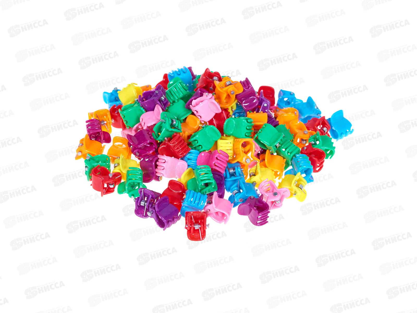 Крабик для волос ОБ438 ,1см упаковка 100шт цвет микс