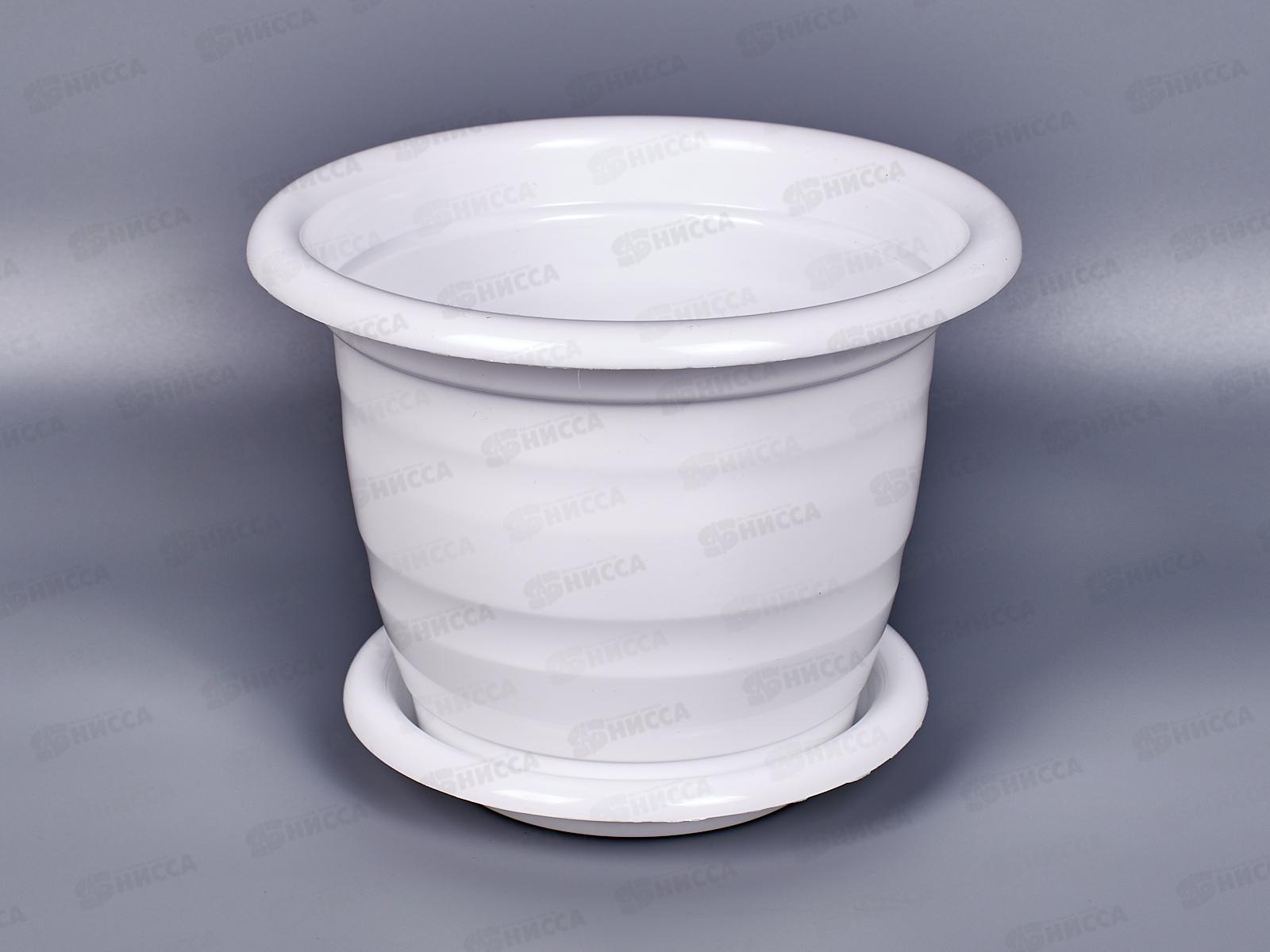 Горшок цветочный  "Виола" 2л с поддоном  белый *20 М1335