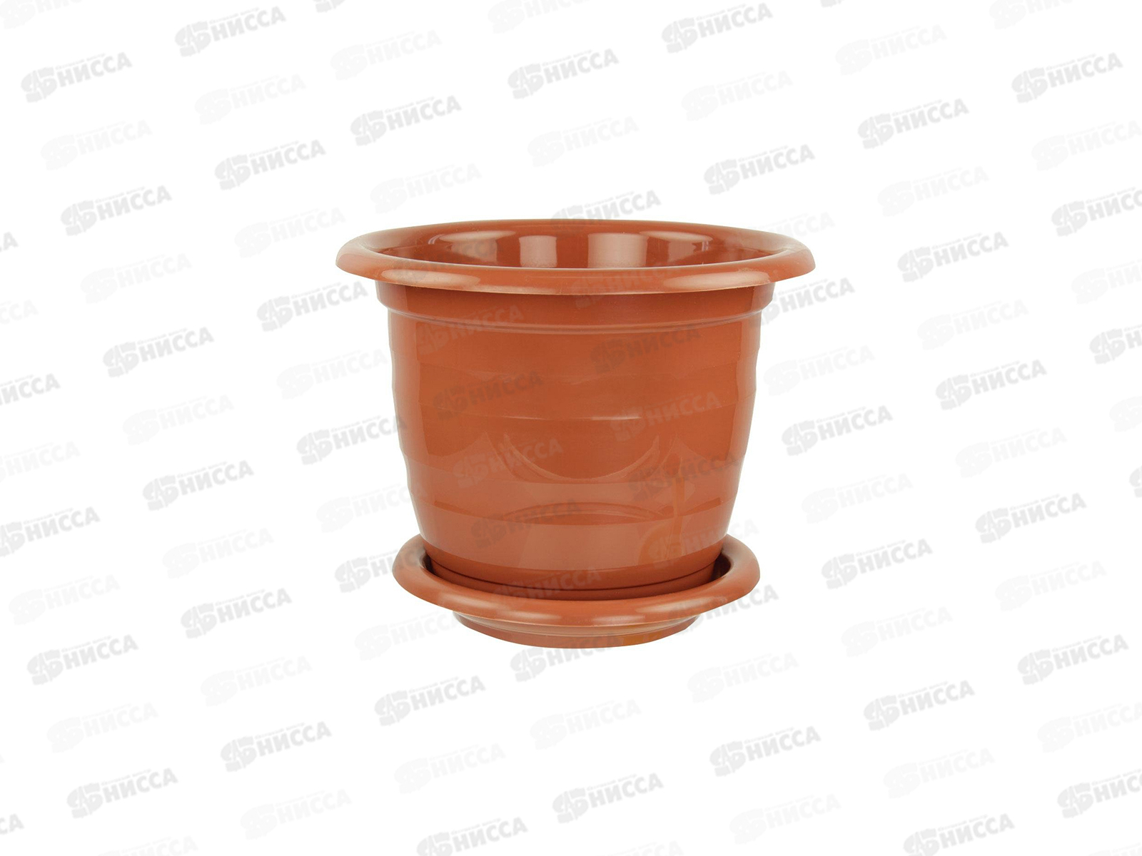 Горшок цветочный  &quotВиола&quot 2л с поддоном  коричневый  *20 М1531