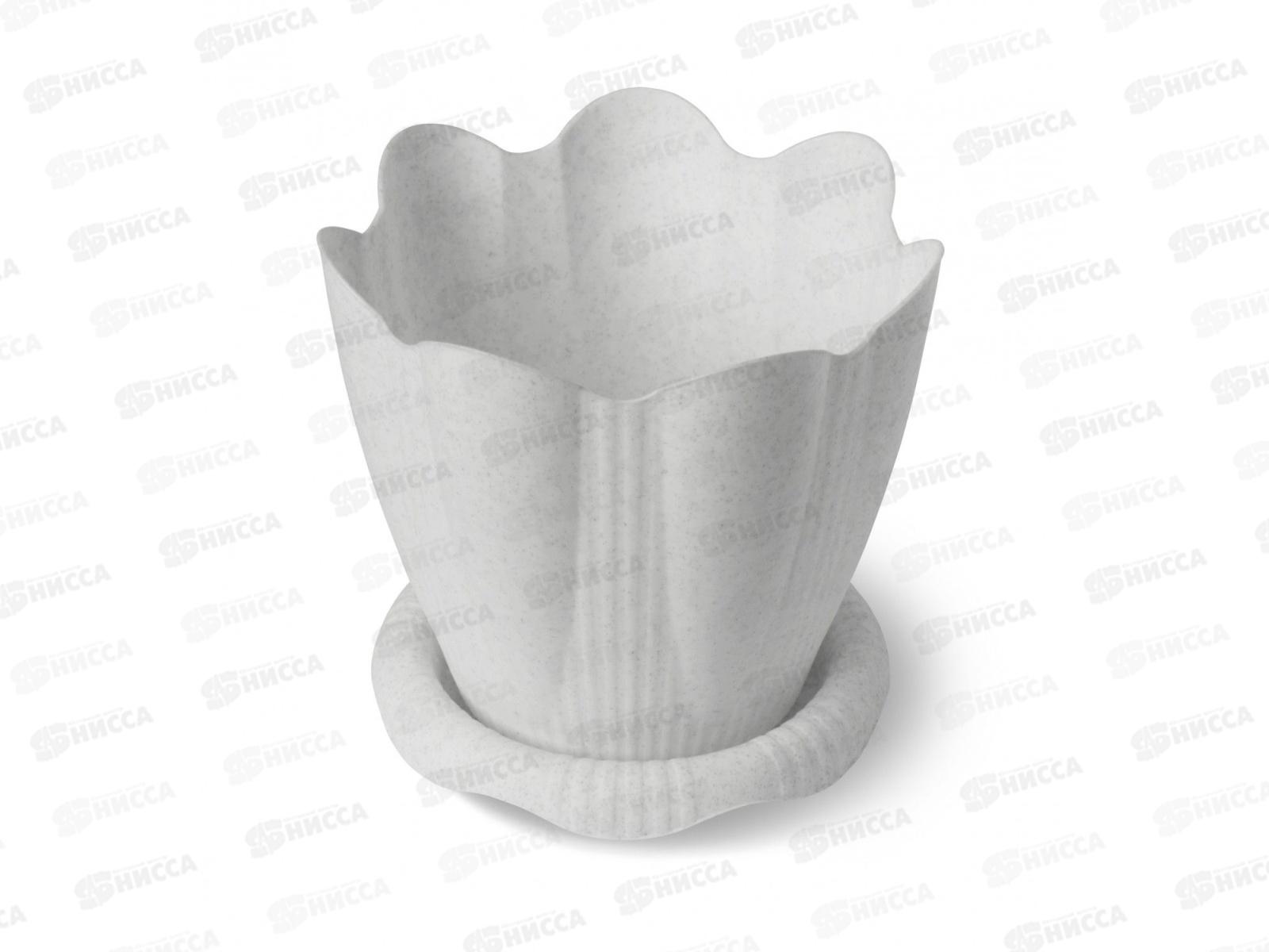 Горшок Эдельвейс-9,5л Мраморный  29см с поддоном  (20) АП С194М *8