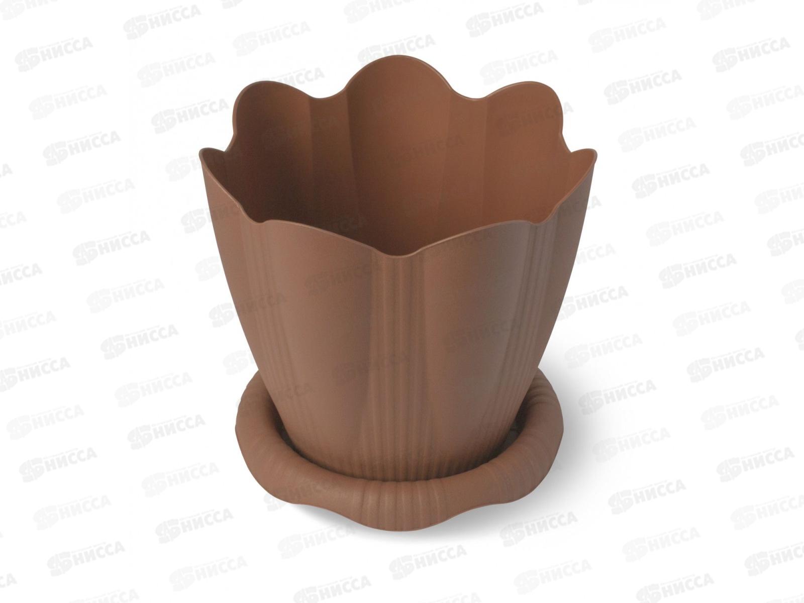 Горшок Эдельвейс-9,5л Теракотовый  29см с поддоном  (20) АП С194Т *8