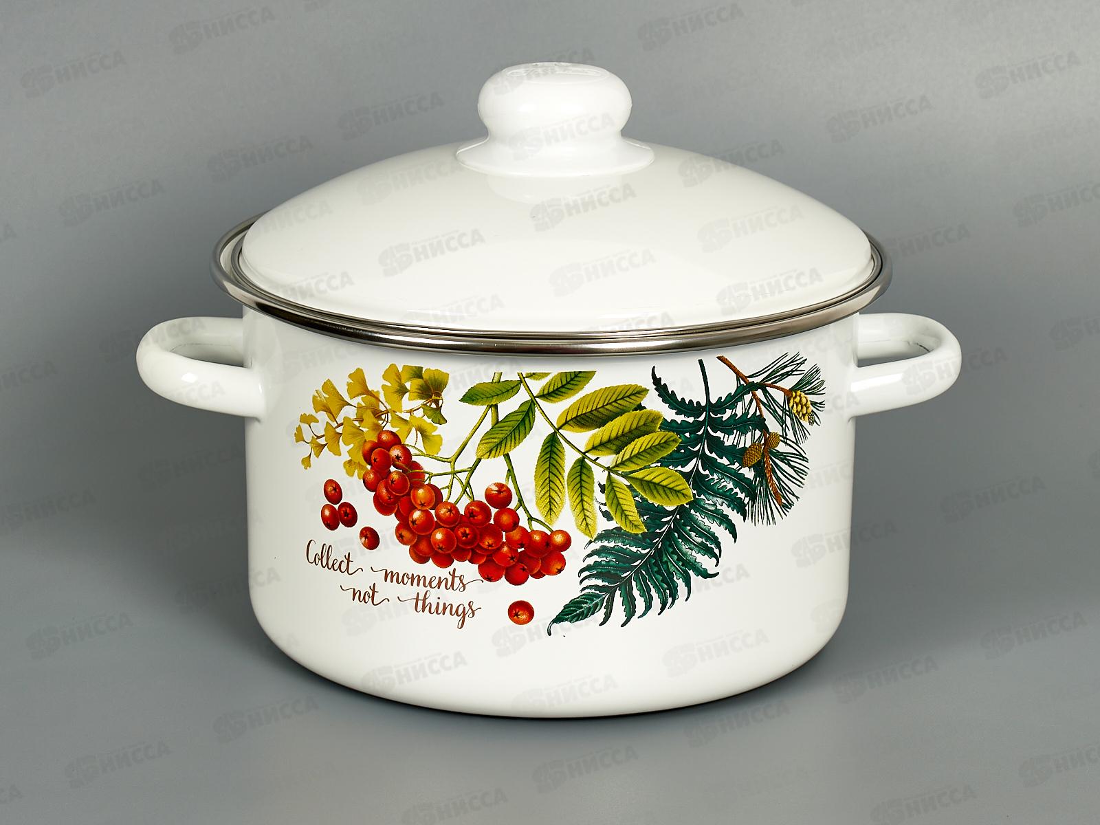 Кастрюля 3,0л эмалированная с рисунком 01-Б1612/4 *4