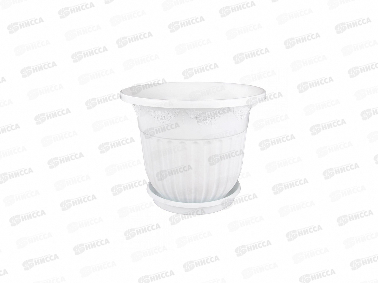 Горшок-Кашпо Лозанна 3л с поддоном (белый) *30 М1614